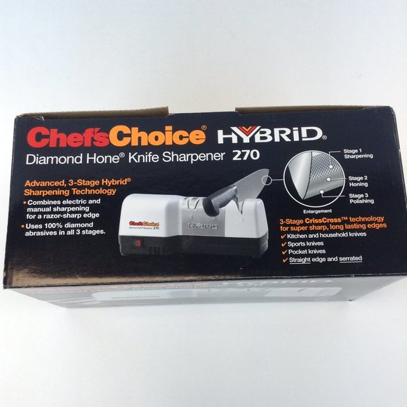 Chefs Choice Hybrid 270 Diamond Hone Knife Sharpener 3 Stage Electric - Picture 15 of 16